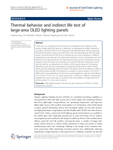 Thermal behavior and indirect life test of large