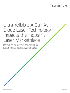 Ultra-reliable AlGaInAs Diode Laser Technology