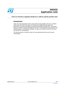 How to choose a bypass diode for silicon panel junction box