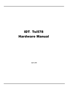 Tsi578 Hardware Manual