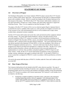 Bus CCTV - Scope of Work
