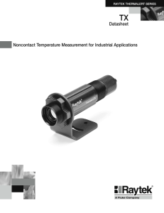 Datasheet Noncontact Temperature Measurement for industrial