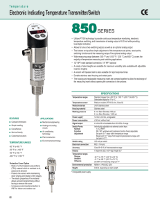 Noshok-850 Temperature Switch Transmitter