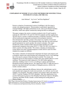 Comparison Of Seismic Evaluation Methods For Nonstructural