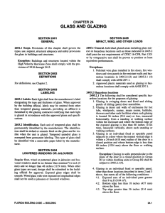 Chapter 24 Glass and Glazing
