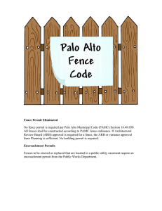 Fence Code - City of Palo Alto