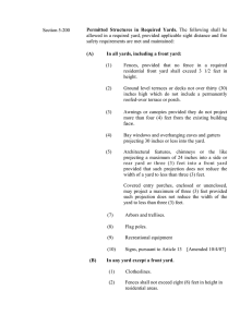 Permitted Structures in Required Yards