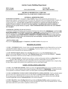 2015 Residential Code Requirements