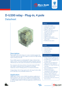 D-U200 relay - Plug-in, 4 pole