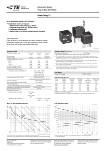 Datasheet V23134-J Power Relay F7