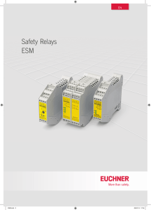 Safety Relays ESM - Euchner-USA