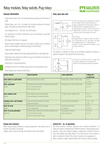 Relay modules, Relay sockets, Plug relays