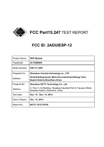 FCC Part15.247 TEST REPORT