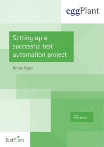 Setting up a successful test automation project