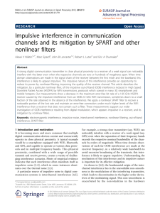 Impulsive interference in communication channels and its mitigation