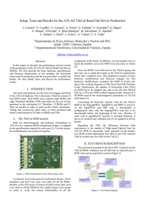 Setup, Tests and Results for the ATLAS TileCal Read - Indico