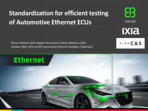 Standardization for efficient testing of Automotive Ethernet ECUs