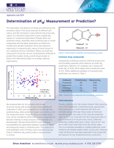 Determination of pKa: Measurement or Prediction?