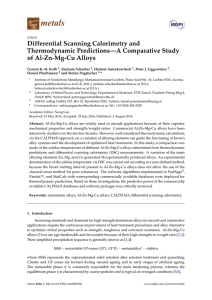 Differential Scanning Calorimetry and Thermodynamic Predictions