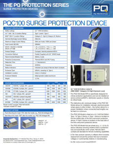 pqc100 surge protection device