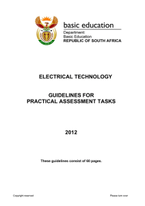 Electrical Technology Guidelines for Practical Assessment