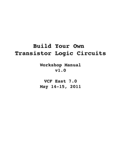 Build Your Own Transistor Logic Circuits