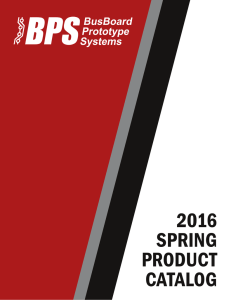 2016 spring product catalog - BusBoard Prototype Systems