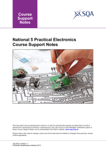 National 5 Practical Electronics Course Support Notes