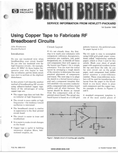 Using Copper Tape to Fabricate RF Breadboard Circuits