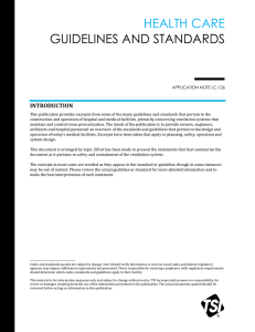 Application Note LC-126 Health Care Guidelines and Standards