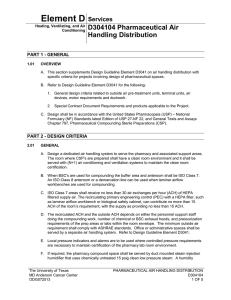 Element D304104 - Pharmaceutical Air Handling Distribution