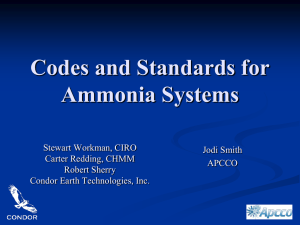 Codes And Standards For Ammonia Systems