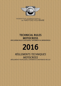 2016 Technical rules for Motocross