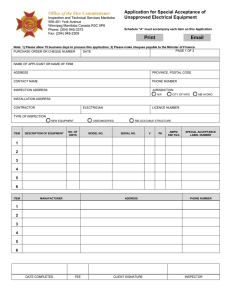 Office of the Fire Commissioner Application for Special Acceptance