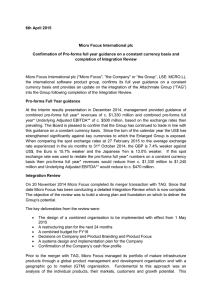 6th April 2015 Micro Focus International plc