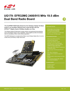 EFR32MG 2400/915 MHz 19.5 dBm Dual Band Radio