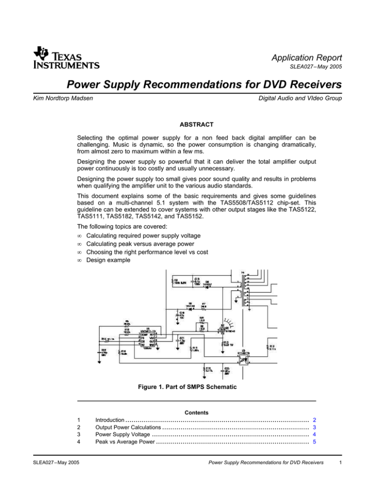 Power Supply for DVD