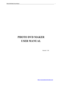 photo dvd maker user manual