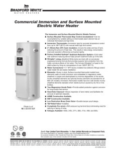 Commercial Immersion and Surface Mounted
