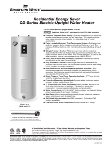 Bradford White Upright OD-Series Energy Saver