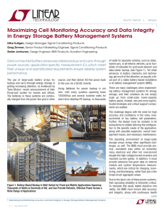 Maximizing Cell Monitoring Accuracy and Data Integrity in Energy