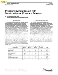 AN1517, Pressure Switch Design with Semiconductor Pressure