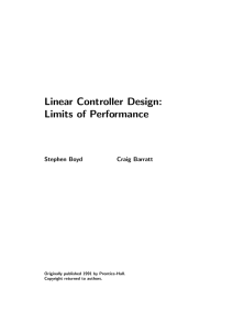Linear Controller Design: Limits of Performance