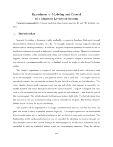 Experiment 4: Modeling and Control of a Magnetic Levitation System
