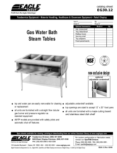 Gas Water Bath Steam Tables