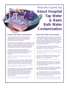 Bath Water and Nosocomial Infection