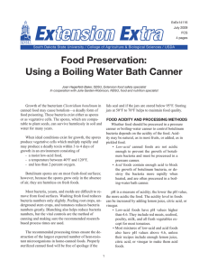 Food preservation: Using a Boiling Water Bath canner