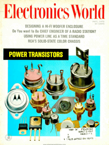 power transistors - American Radio History