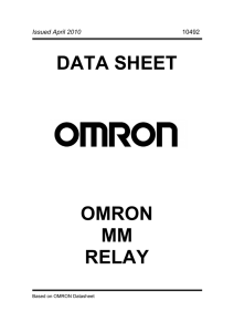 DATA SHEET OMRON MM RELAY