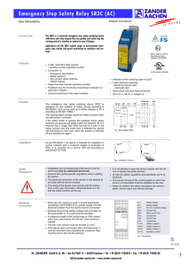 Emergency Stop Safety Relay SR3C (AC)